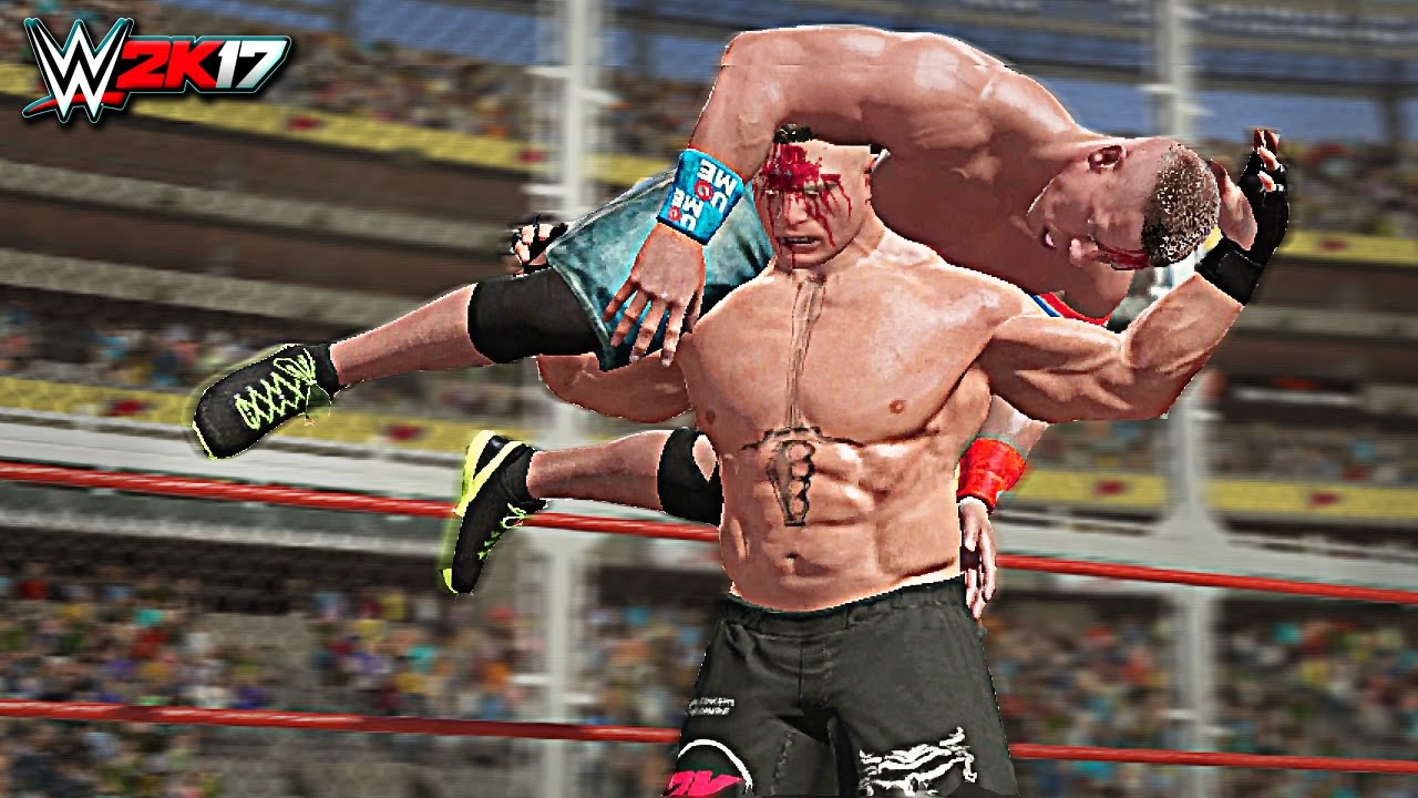 WWE 2K17 - John Cena vs Brock Lesnar Hell In A Cell Match W/DAYTIME ARENA (PS4 & XBOX ONE)