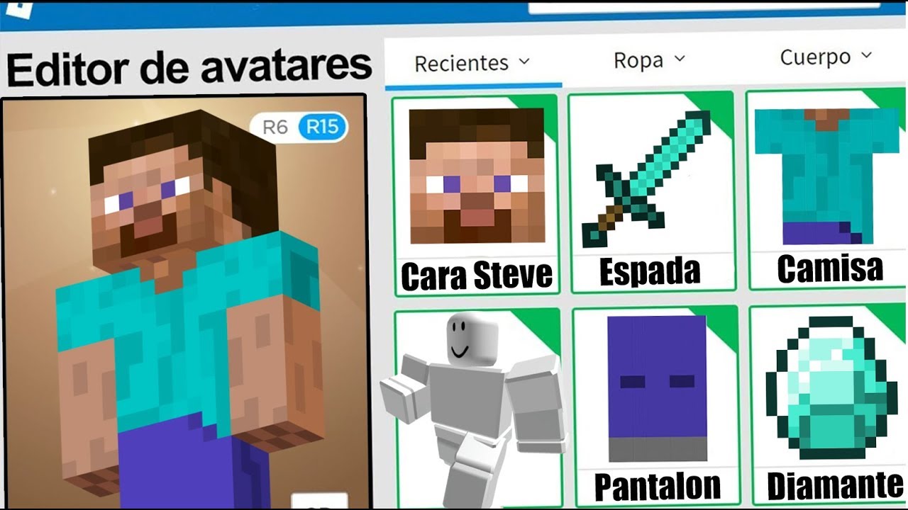 Perfil de Minecraft en Roblox | Steve de Minecraft en Roblox | Juegos Karim Juega