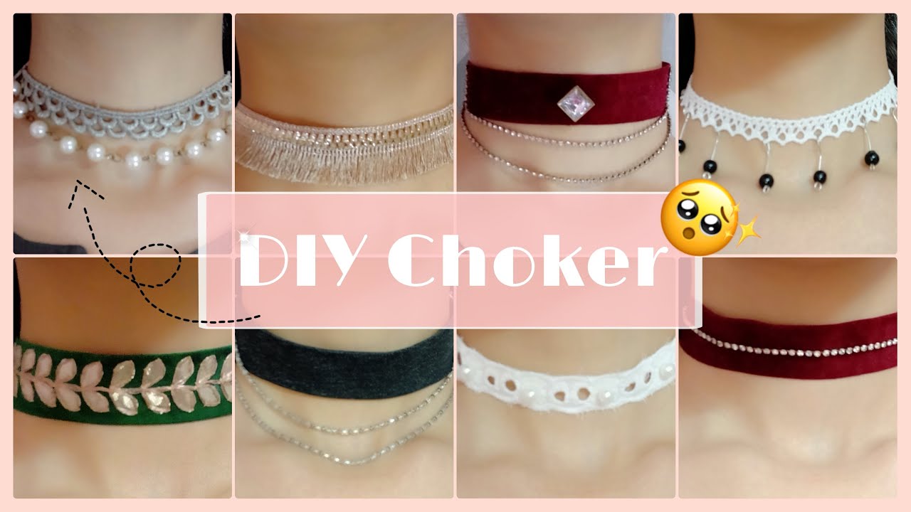 DIY Choker | Choker at home | Easy and Cheap | DIY Tumblr Necklace | Super Easy Chokers|Choker ideas