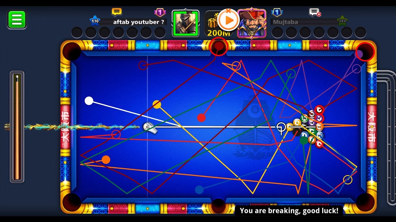 8 ball pool AK loader auto play with auto cue pak county top 🔝 1 100b coin start 😱🎱✅