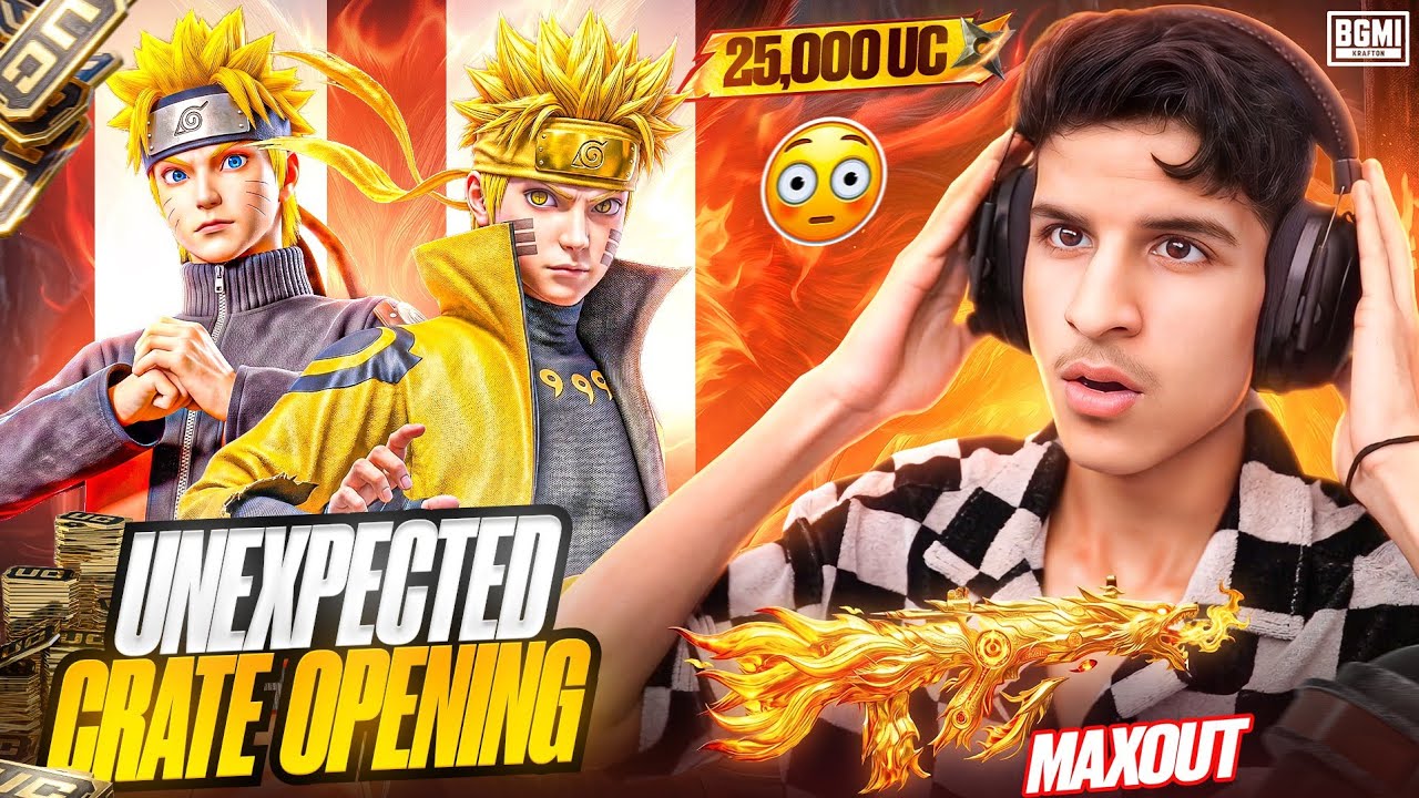 Luckiest Crate Opening of Naruto Set In BGMI! 😍