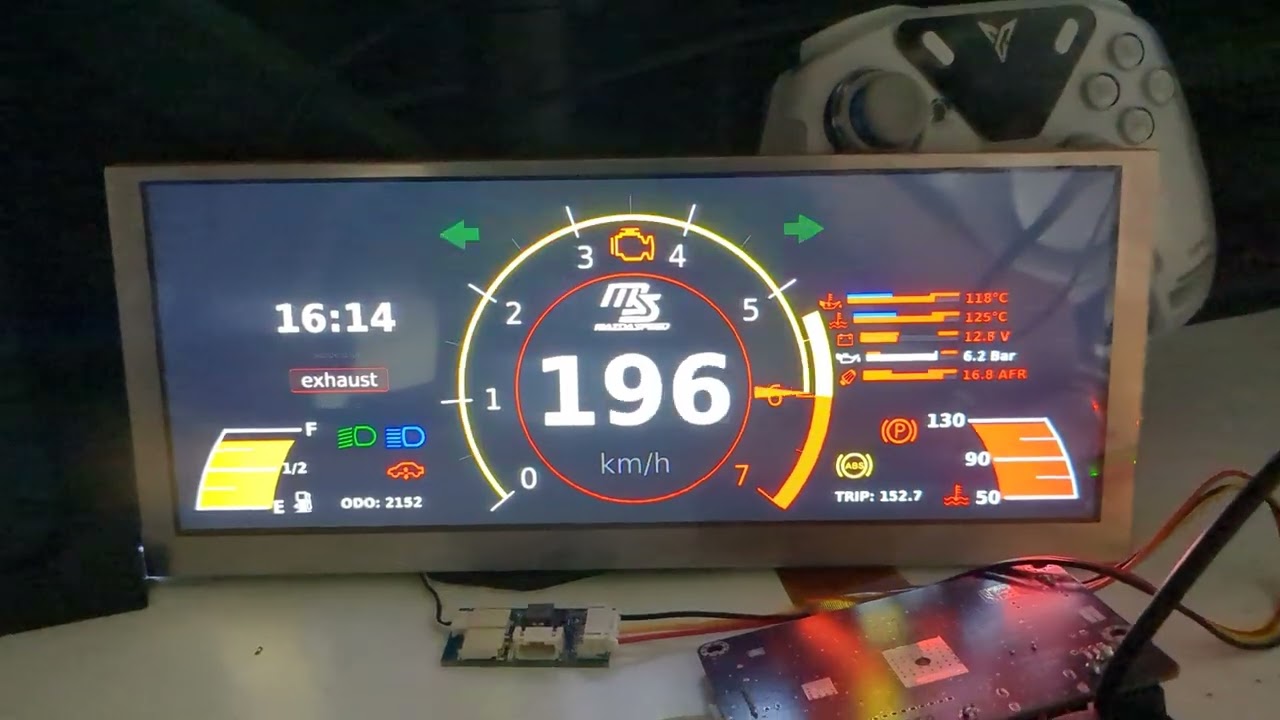 Miata custom dash with read/write CAN communication