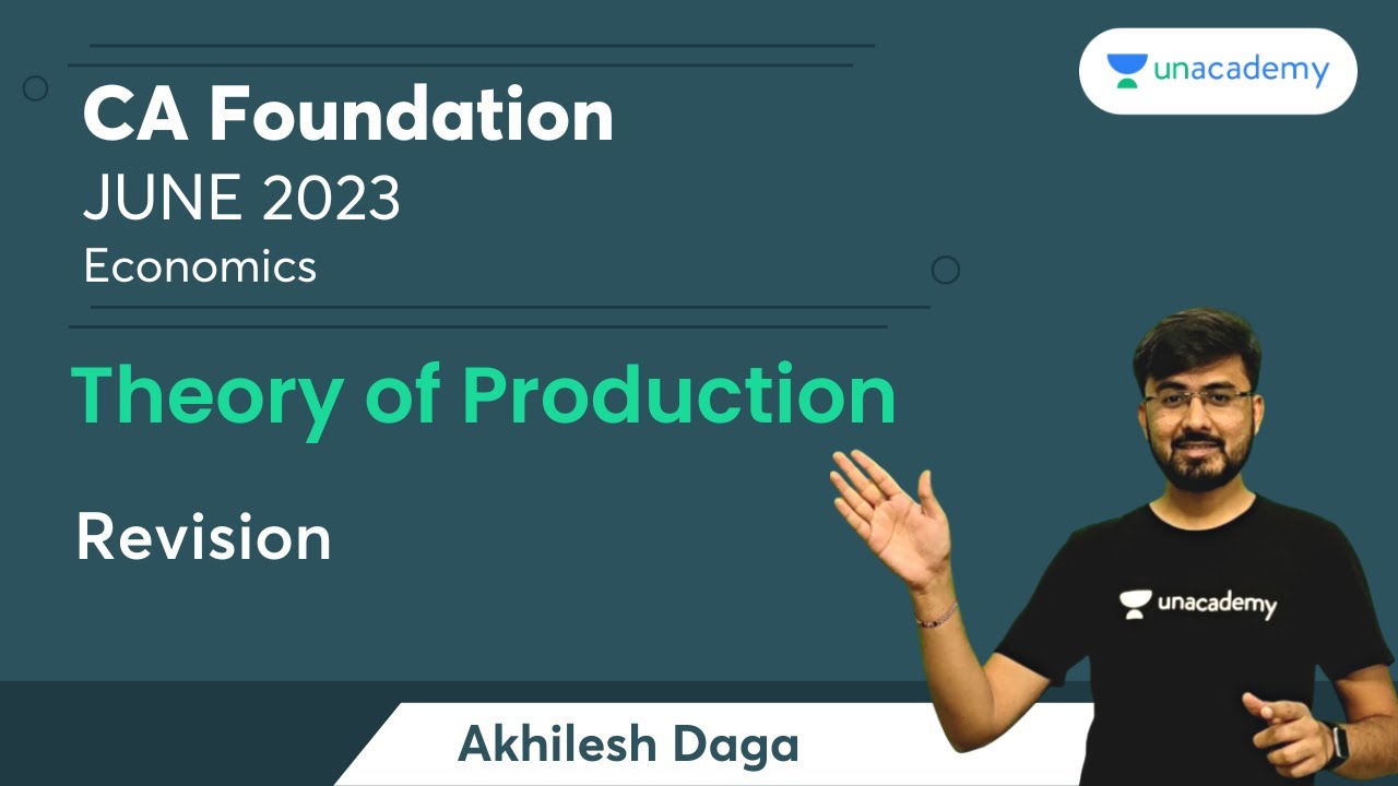 Theory of Production | Revision | Akhilesh Daga