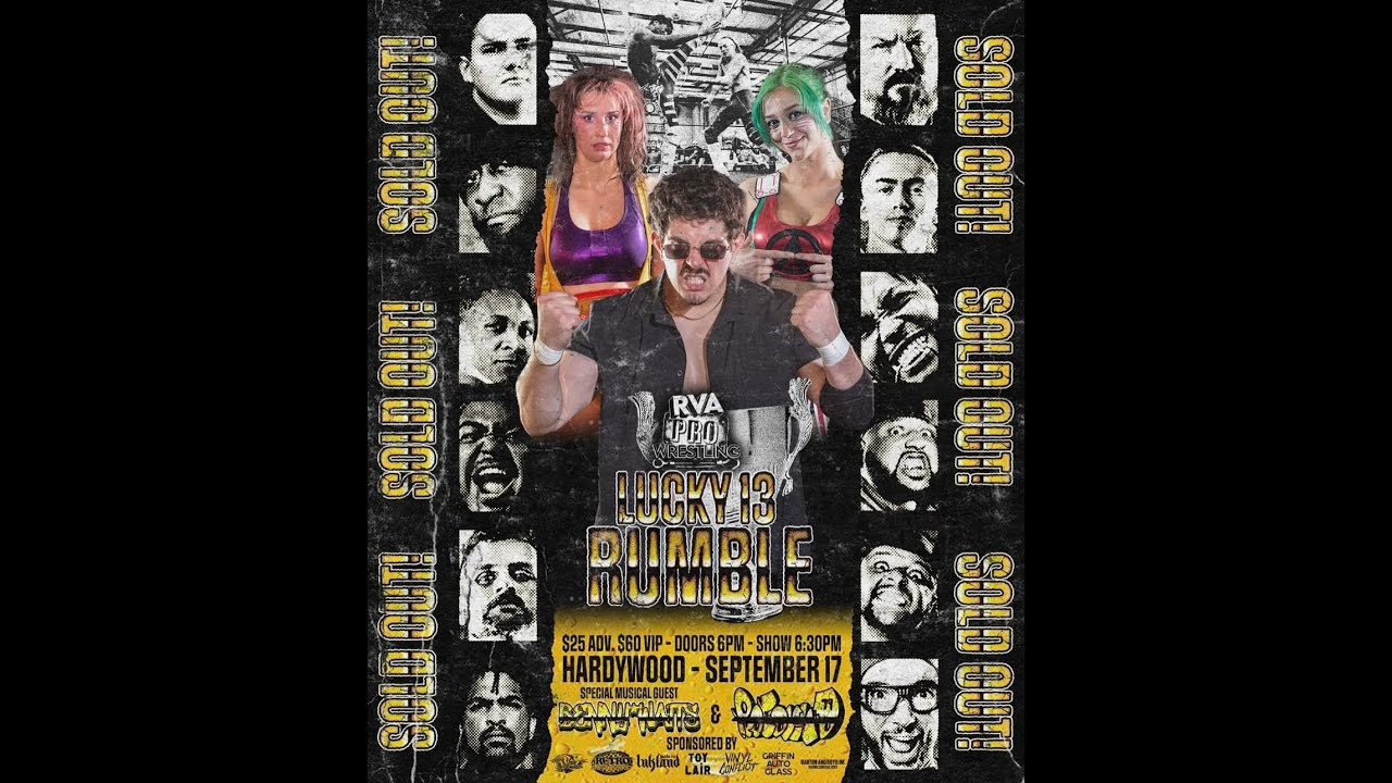 🔥 RVA Pro Wrestling – FULL SHOW – LUCKY 13 RUMBLE | Hardywood Brewery | Sept 17, 2025