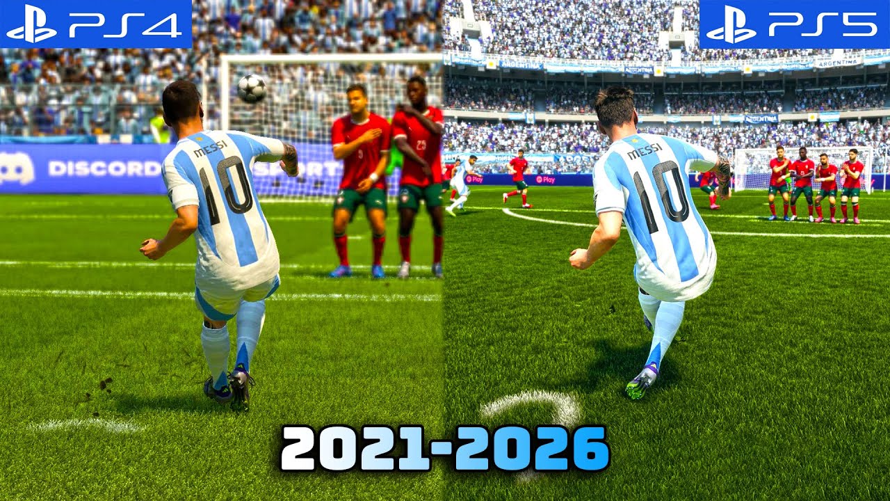 LIONEL MESSI Free Kick in FIFA | PS4 vs PS5 From 2021 to 2026