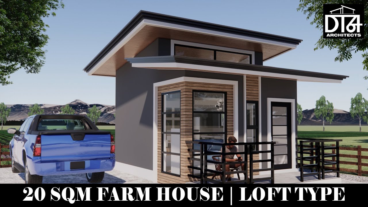 SMALL FARM HOUSE/REST HOUSE | LOFT HOUSE DESIGN | SMALL HOUSE DESIGN | 4.00 X 5.00 METERS