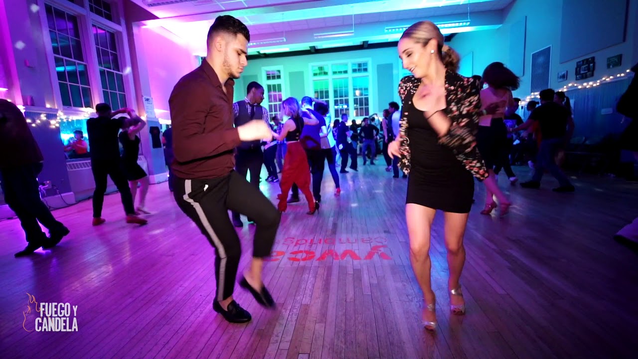 Julián de las Nieves & Denisse Cambria salsa social dancing @ 2018 April Fuego
