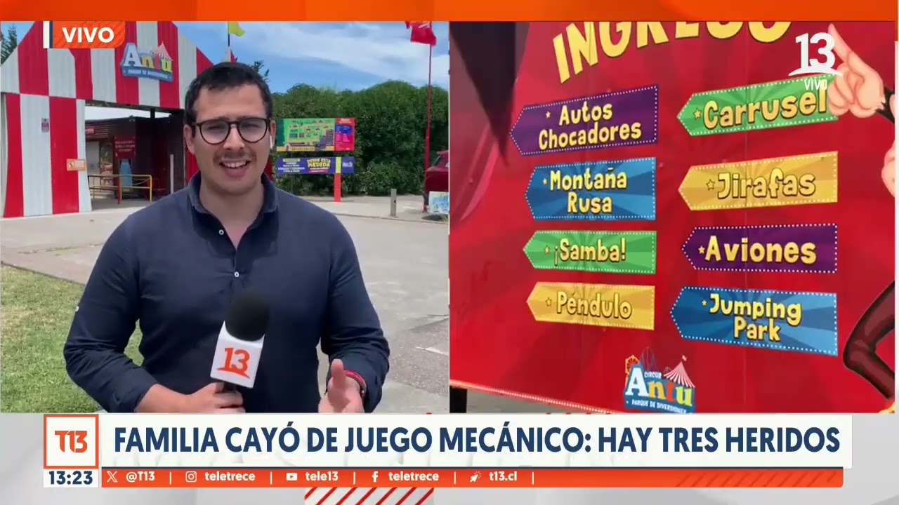 Familia cayó de juego mecánico en Talcahuano