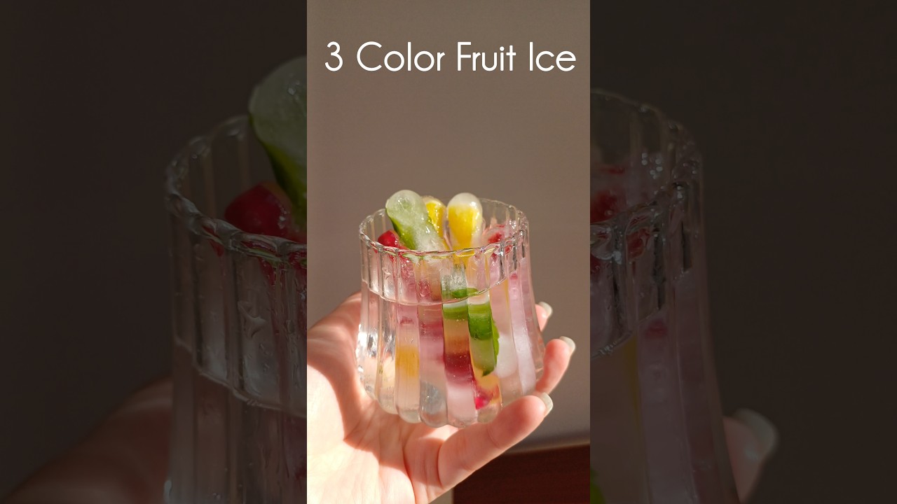 3‑Color Fruit Ice Cubes for Refreshing Drinks 