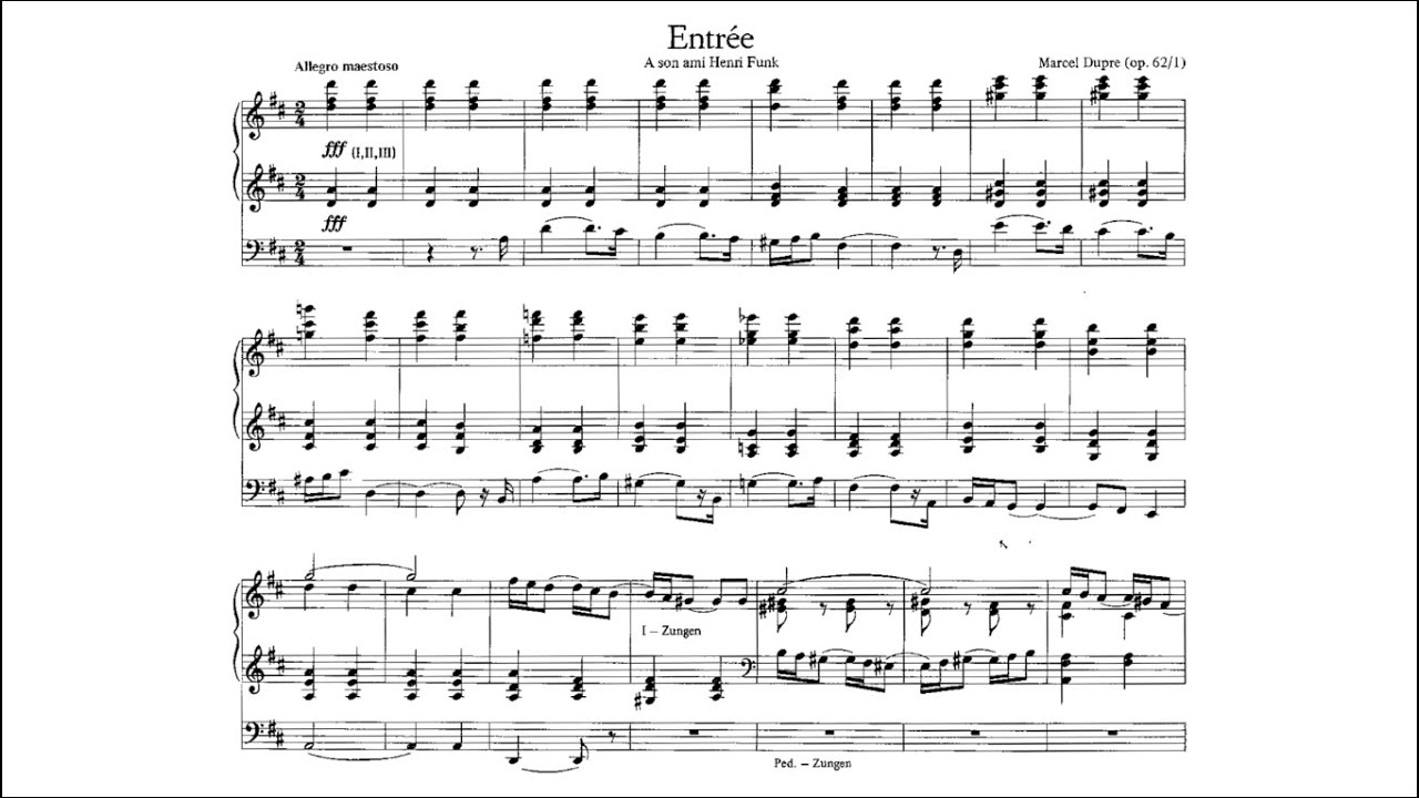 Dupr&eacute;, Marcel (1967): Entr&eacute;e, Canzona, & Sortie en r&eacute;, op. 62 - Dirk S. Donker