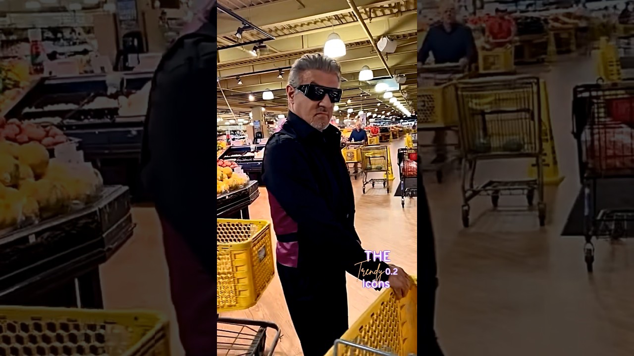 Sly Stallone grocery shopping. Even action heroes need milk❤️ #sylvesterstallone #rambo #hollywood