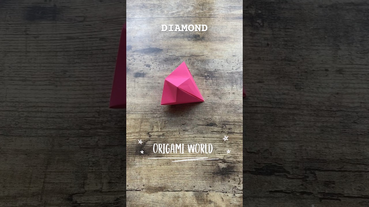 ORIGAMI DIAMOND EASY TUTORIAL CRAFT | DIY DIAMOND ORIGAMI PAPER INSTRUCTIONS | JEWELRY ORIGAMI ART