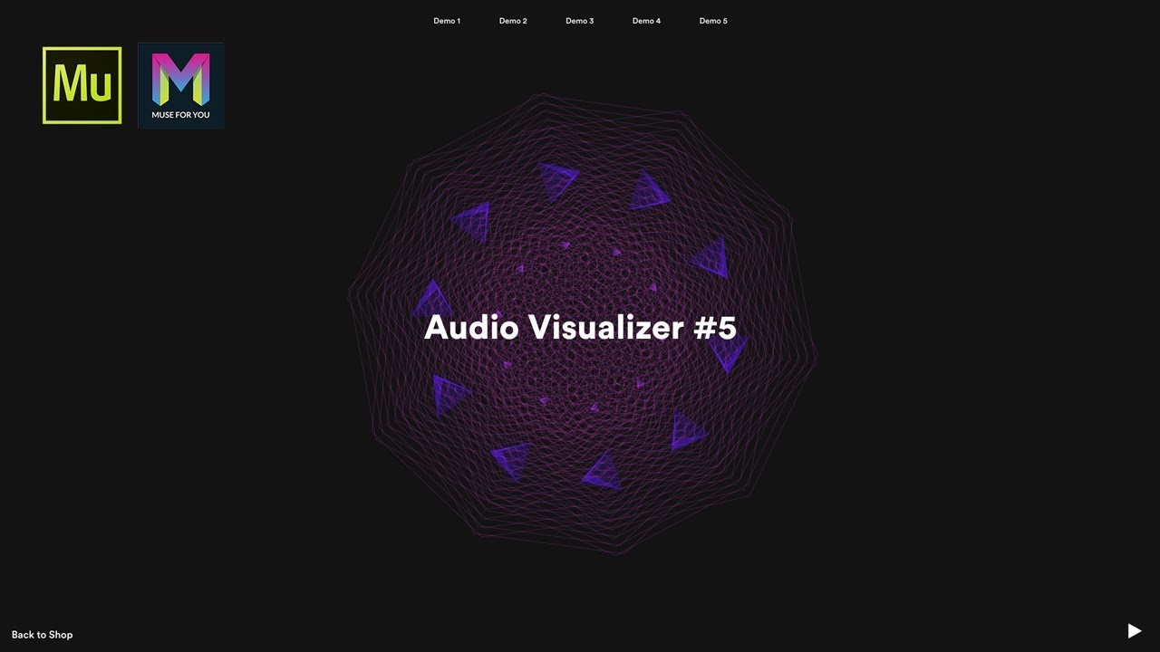 Audio Visualizer Set | Adobe Muse CC | Muse For You