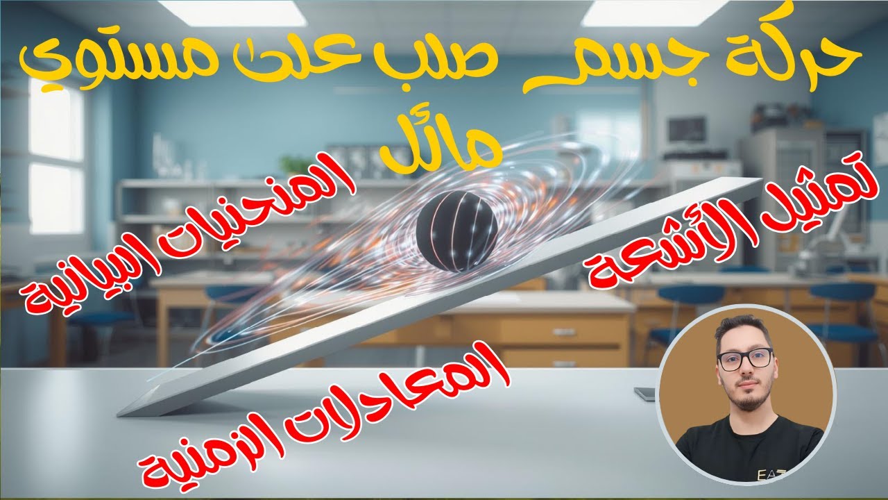 حركة جسم صلب على مستوى مائل ⚙️| من المعادلات الزمنية إلى تحليل المنحنيات والتمثيلات الشعاعية📊📐| باك