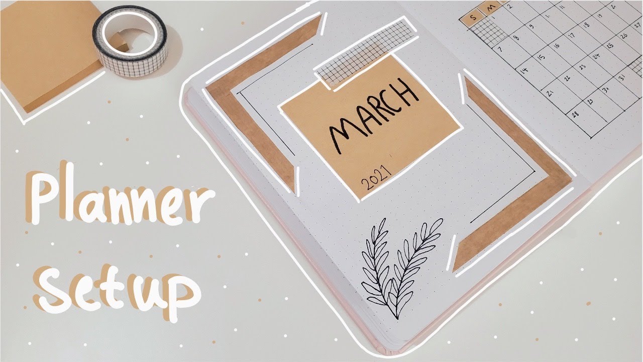 PLAN WITH ME | March 2021 Bullet Journal Setup | Minimal & Simple Planner