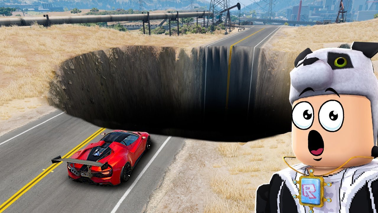 МАШИНА ПРОТИВ СМЕРТЕЛЬНЫХ ВЫБОИН! Beamng Drive