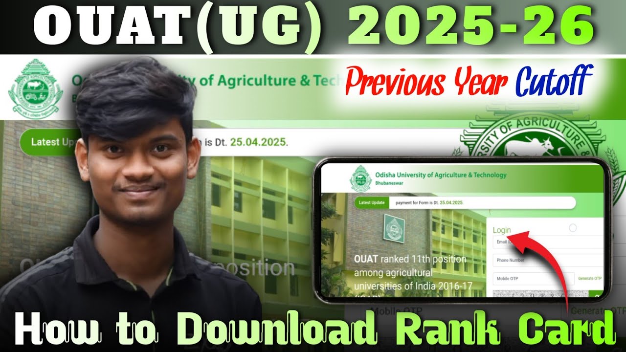 How to Download OUAT 2025 Rank Card/Ouat 2025 Rank Card release/OUAT Previous year cutoff 