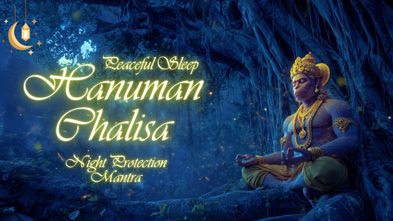 Hanuman Chalisa for Sleep | Deep Sleep, Peace & Anxiety Relief – Night Protection Mantra