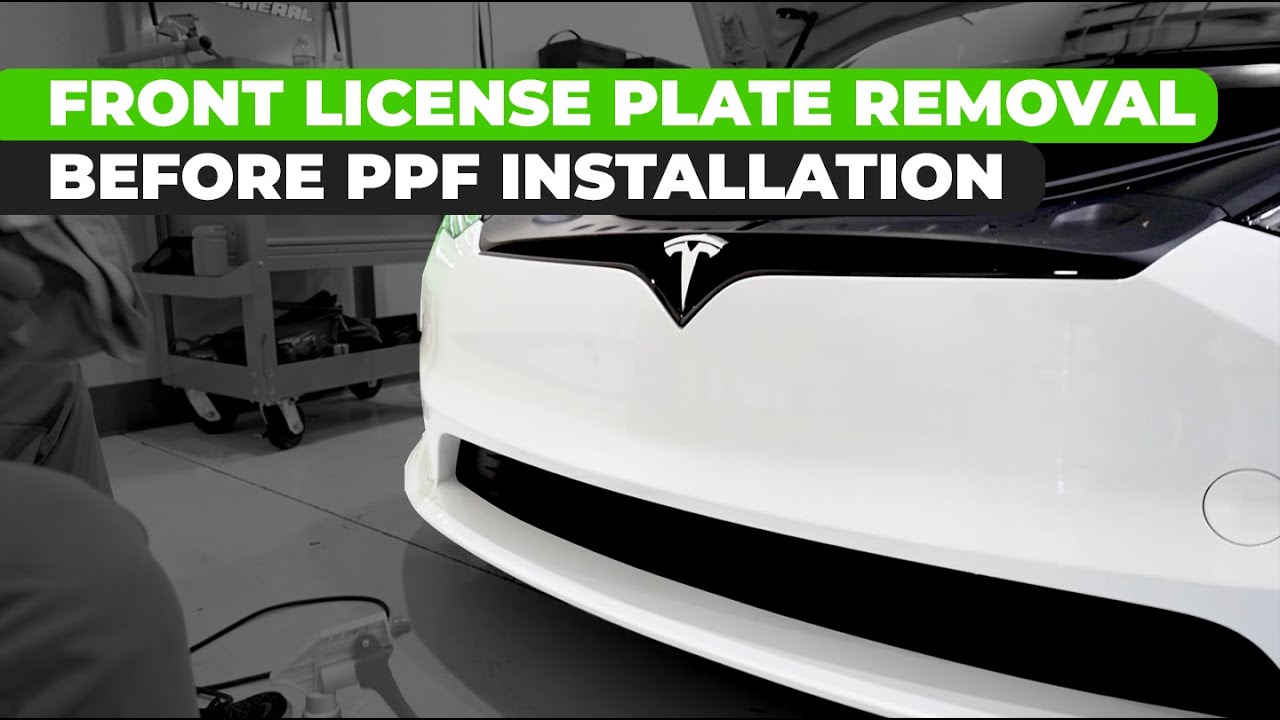 How to Remove Tesla Model S Front License before PPF Installation