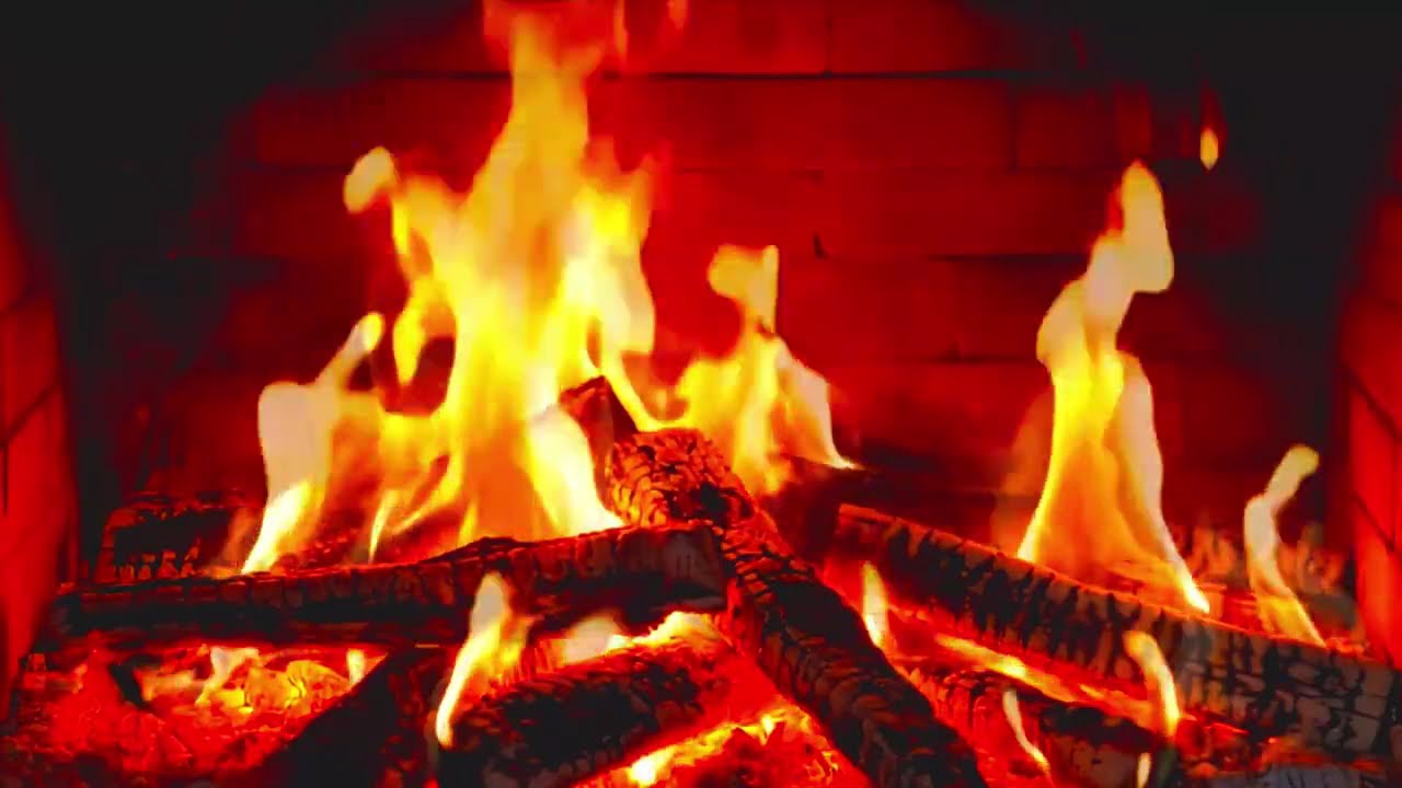🔥Let Stress Melt Away with Cozy Fireplace Light, Close Up Logs, and Calming Crackling Audio.