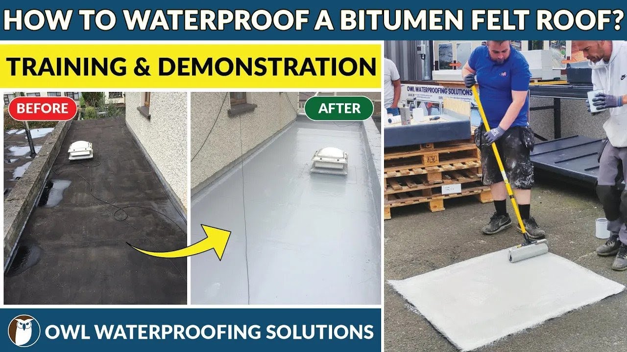 Waterproofing a Bitumen Felt Roof with LAVA 20 Liquid Rubber Waterproofing System | Training & Demo