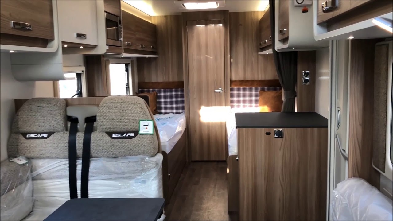2020 Swift Escape 675 motorhome with fixed single beds