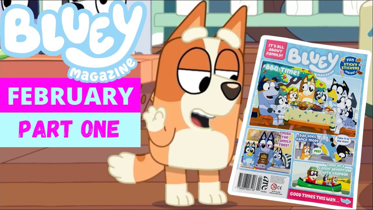 ‼️ BLUEY Magazine - February 2022 Issue Part 1 💙🧡  | Bluey Books & Crafts | Disney Jr | ABC Kids