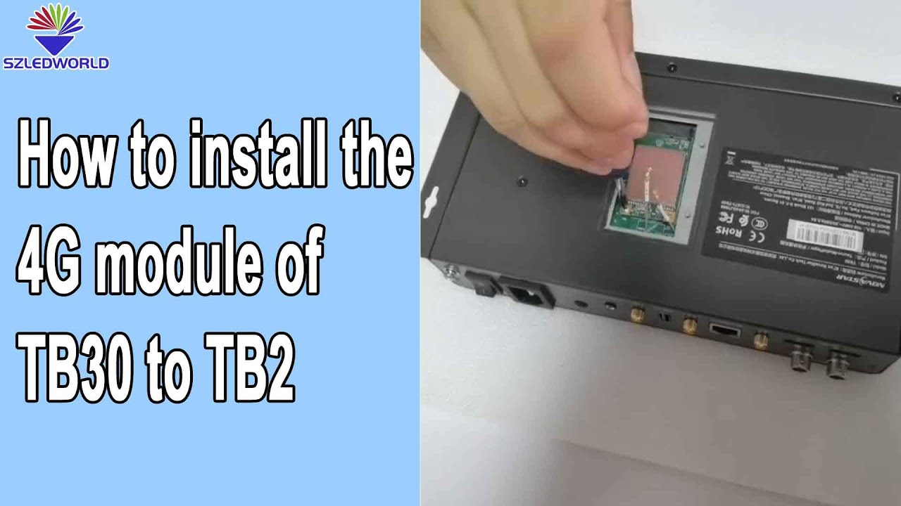 How to install the Novastar 4G module of TB30 on the TB2 sending box?
