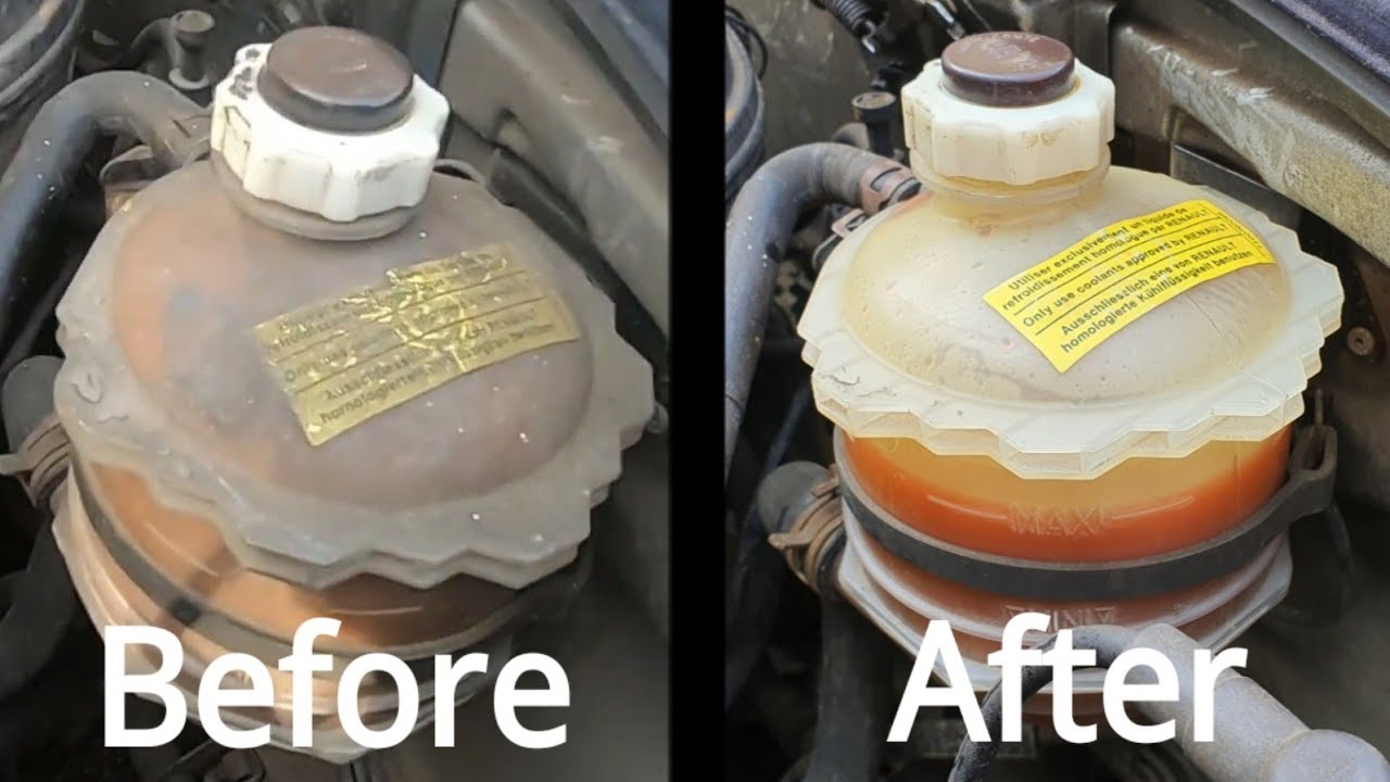 Cleaning out the disgusting coolant from my Mk1 Clio.