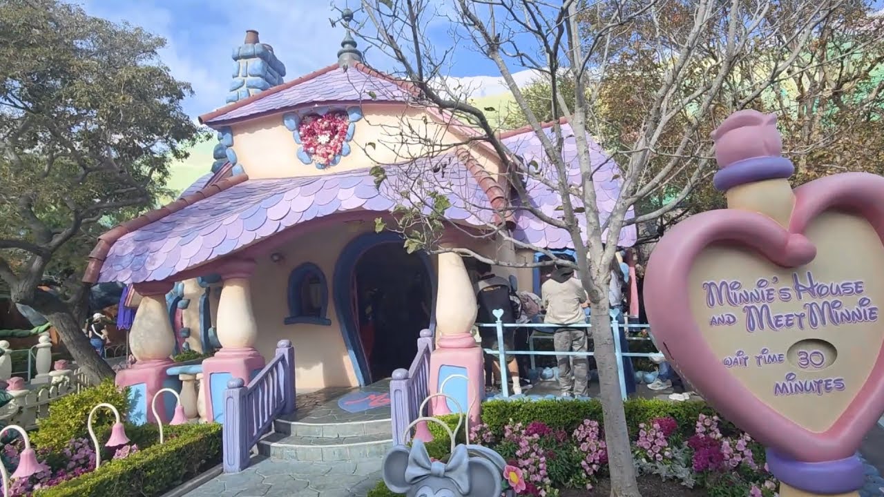 Inside Mickey's House and Meet Mickey Mouse at Disneyland Park California USA