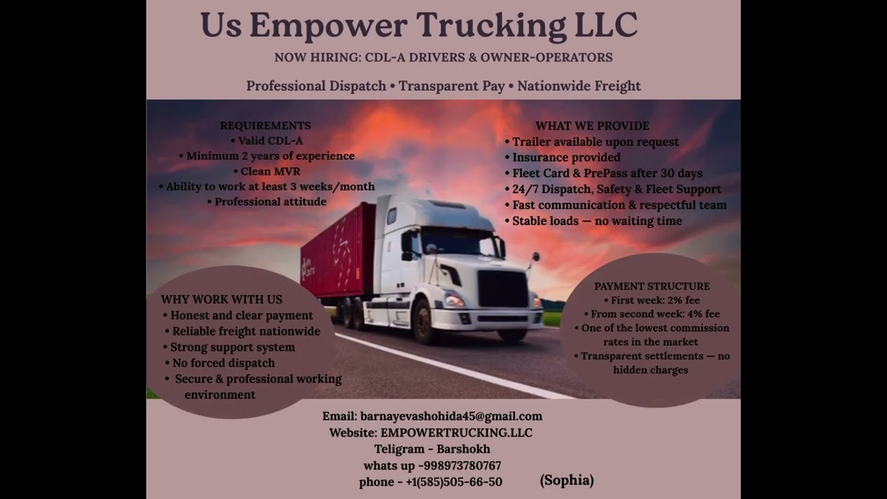 CDL-A Drivers & Owner Operators Wanted | Transparent Pay | Nationwide Freight
