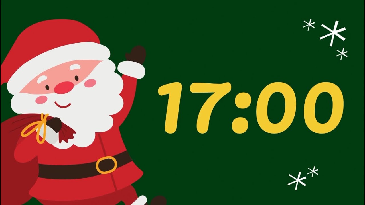 17 Minute Santa Timer with Christmas Music and Chime 🎅  ⋆⁺₊❅