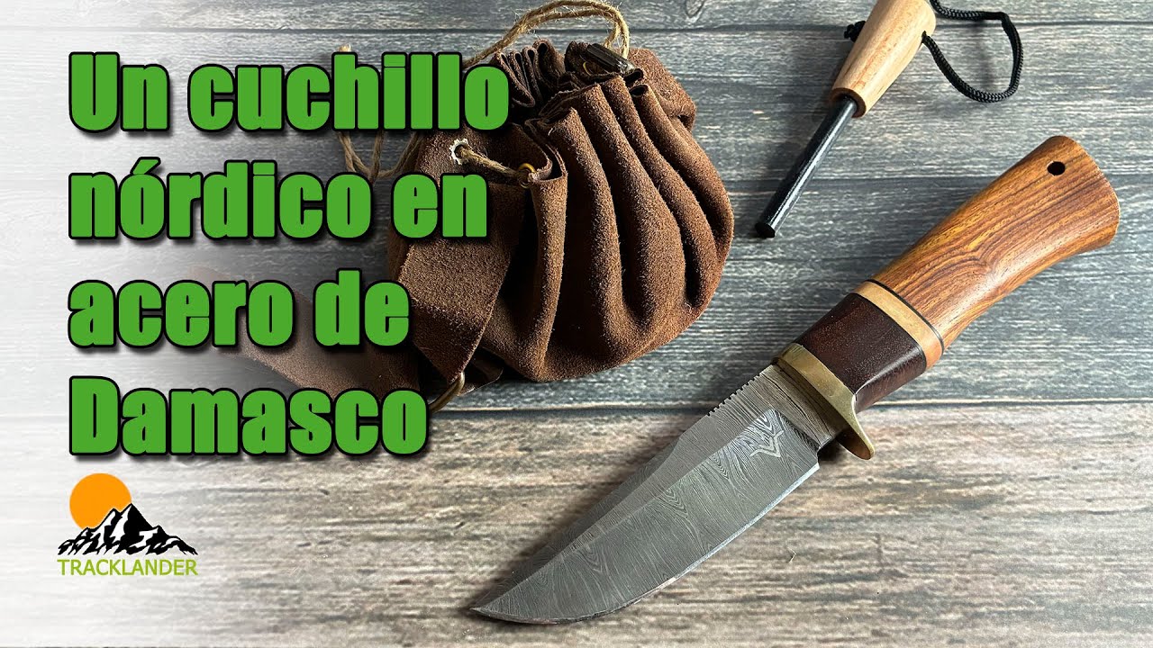 Un cuchillo en acero de Damasco