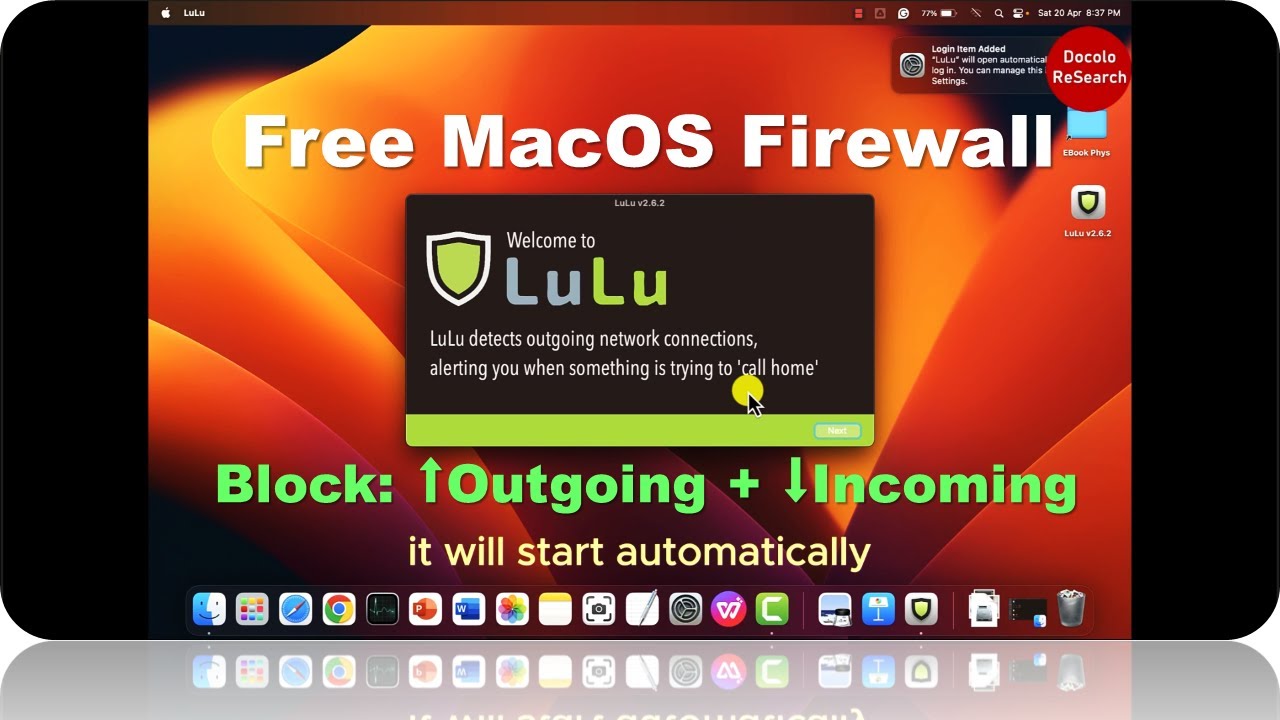 Lulu MacOS Free Firewall Install - How to Setup Block ALL Network Outgoing Incoming Macbook M1 M2 M3