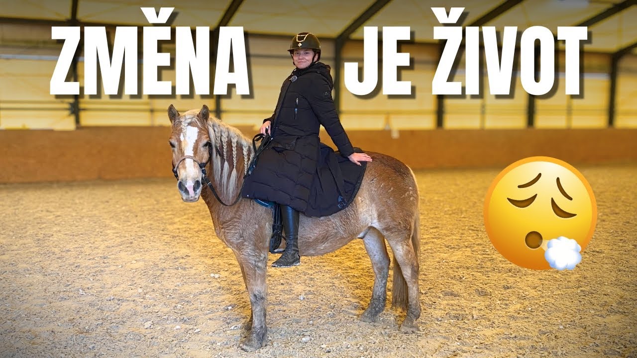Zkoušíme jezdit bez udidla na hale | VLOG