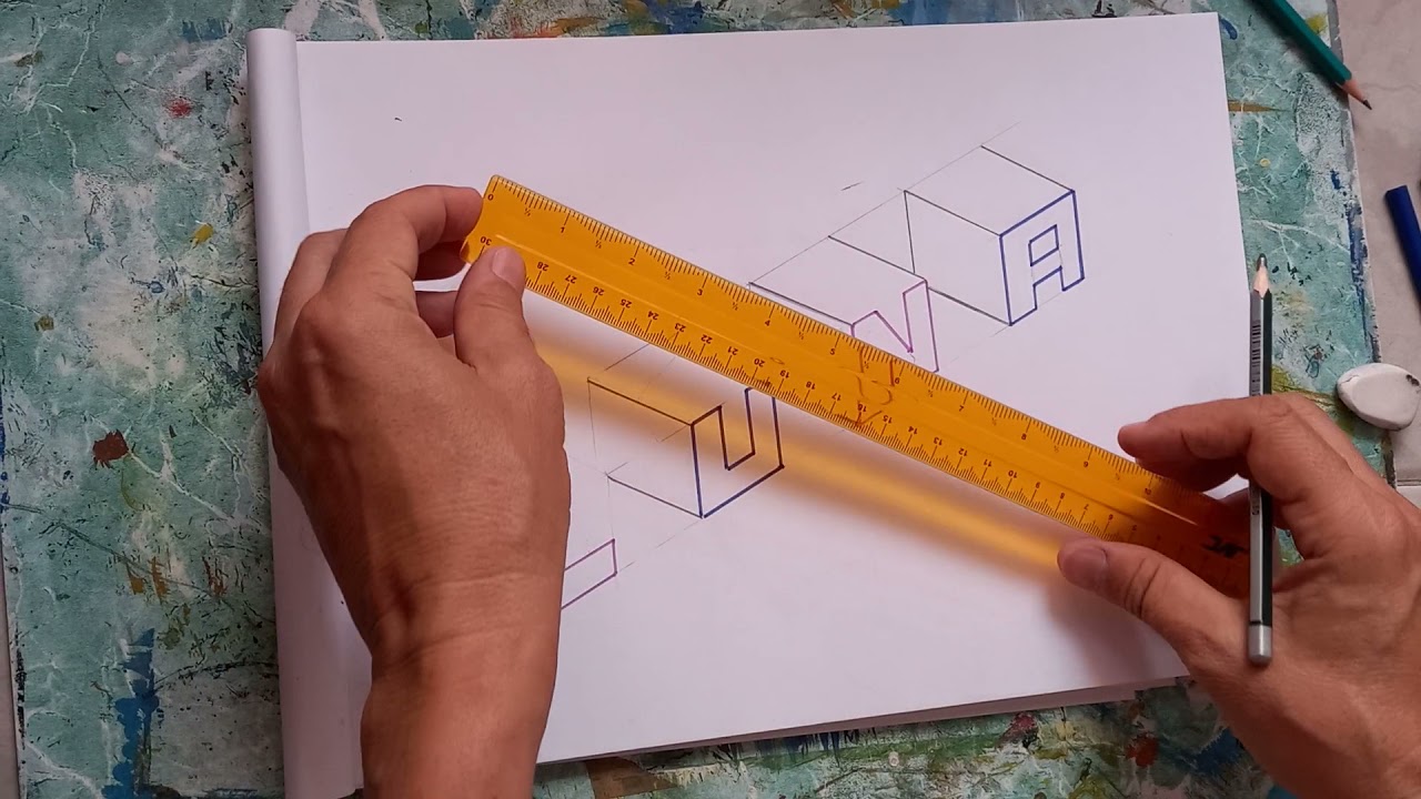 Dibujando letras en proyección isométrica