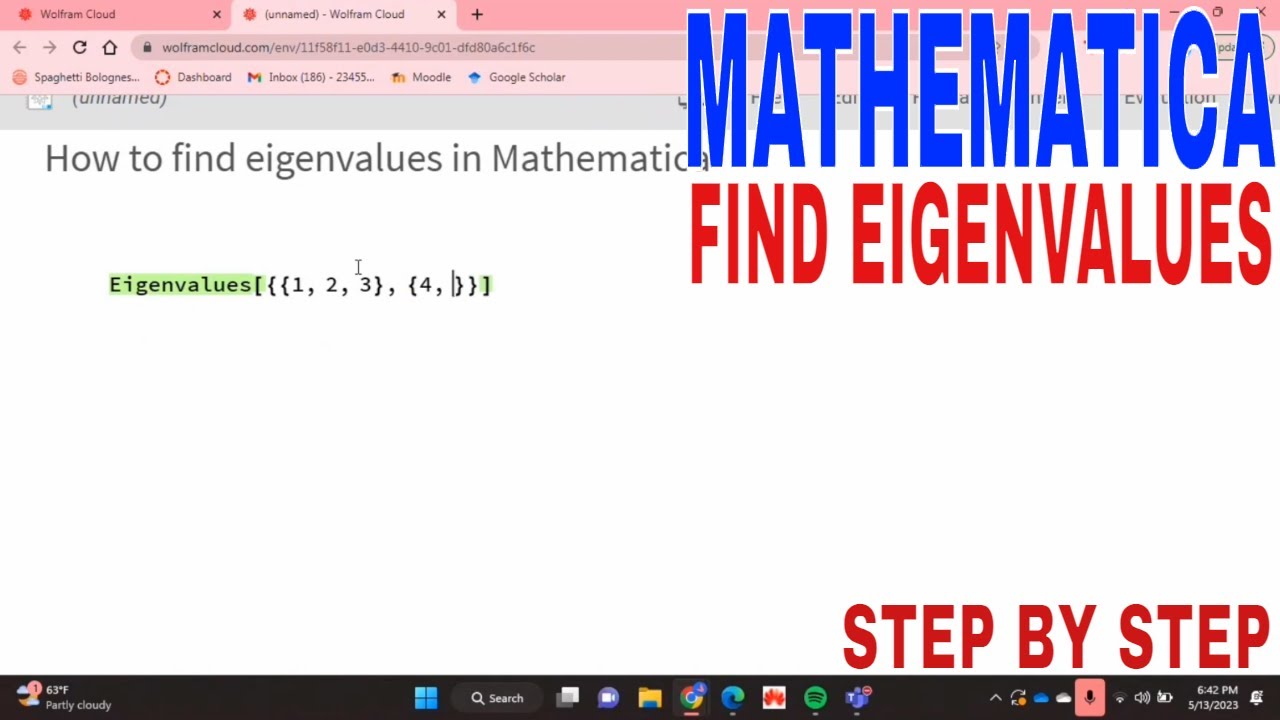 ✅ How To Find Eigenvalues In Mathematica 🔴