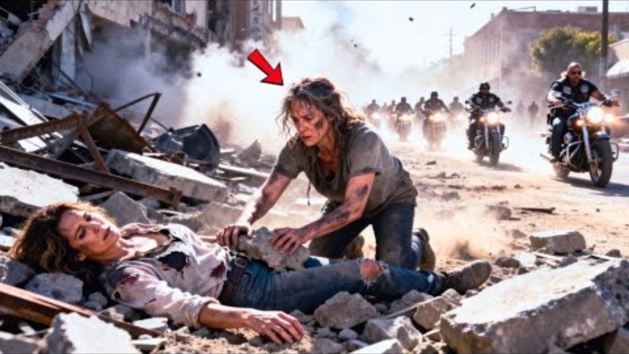 Homeless Woman Saved A Hells Angel Wife Buried Under Rubble, 1000 Bikers Praised Her..
