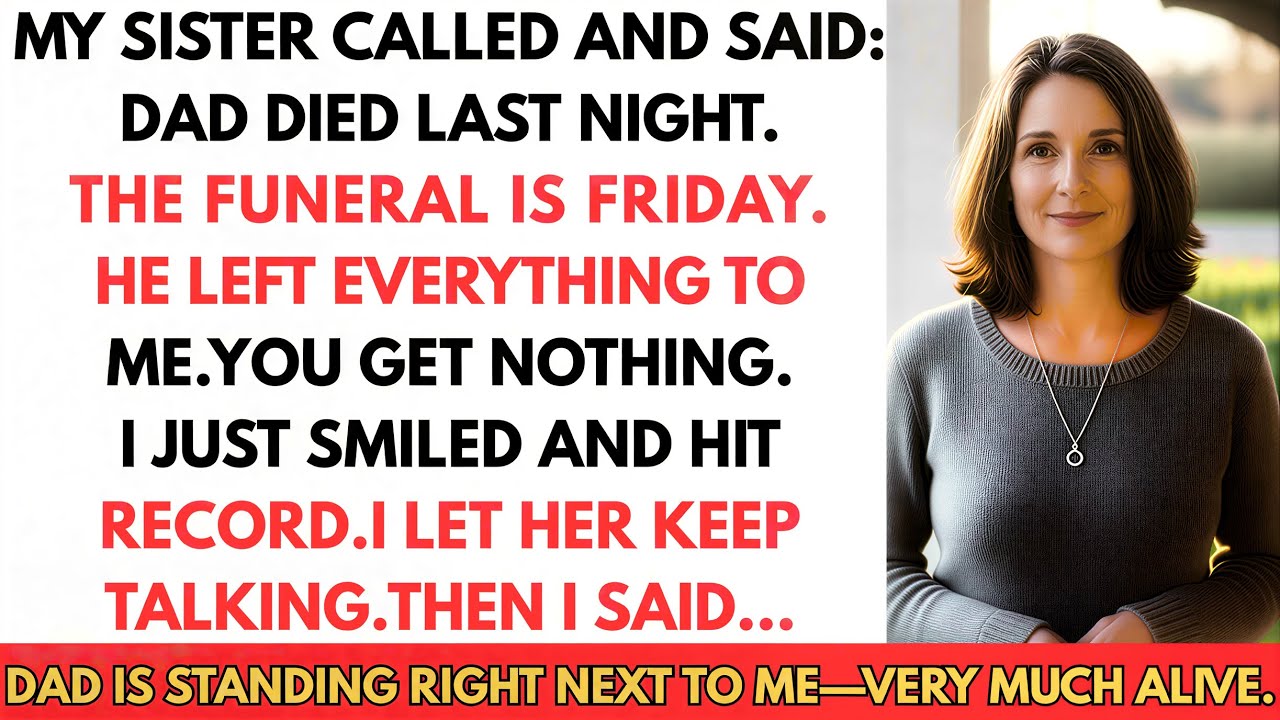 My Sister Said, ‘Dad Died Last Night. I Inherited Everything. You Get Nothing.’ Then I Smiled.