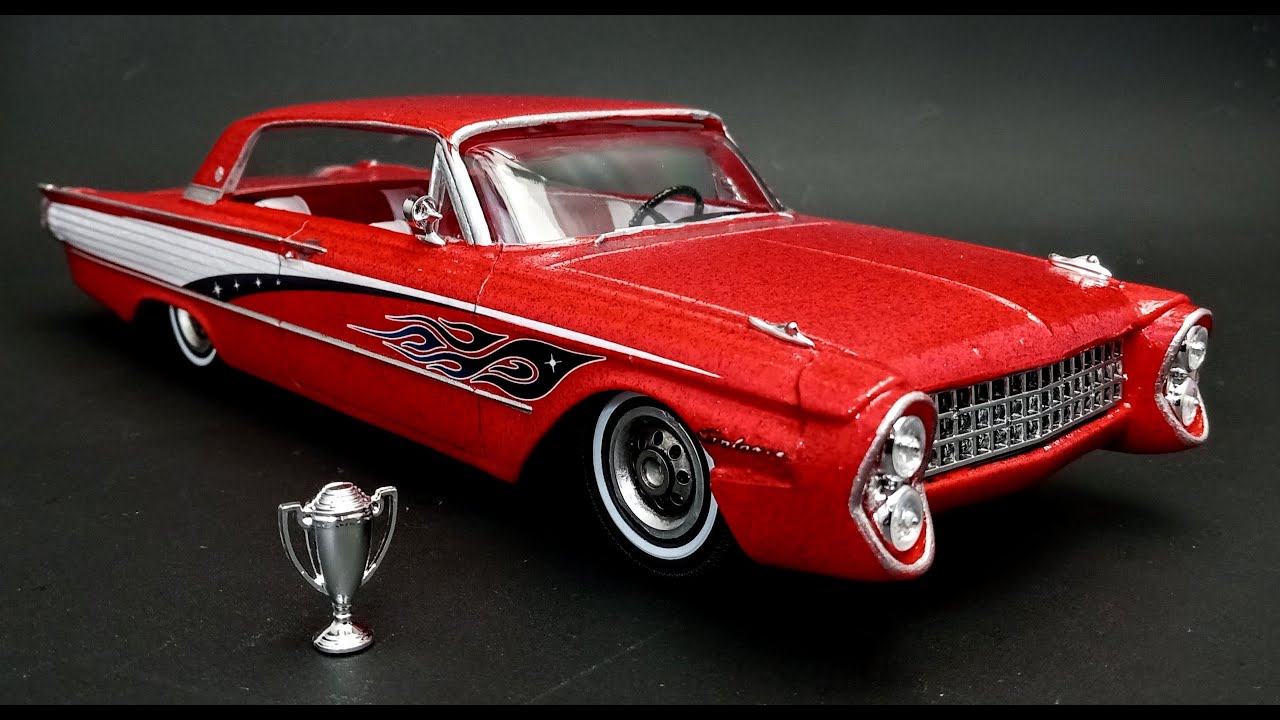 1961 Ford Galaxie Custom Lowrider 1/25 Scale Model Kit Build How To Assemble Paint Decal Interior