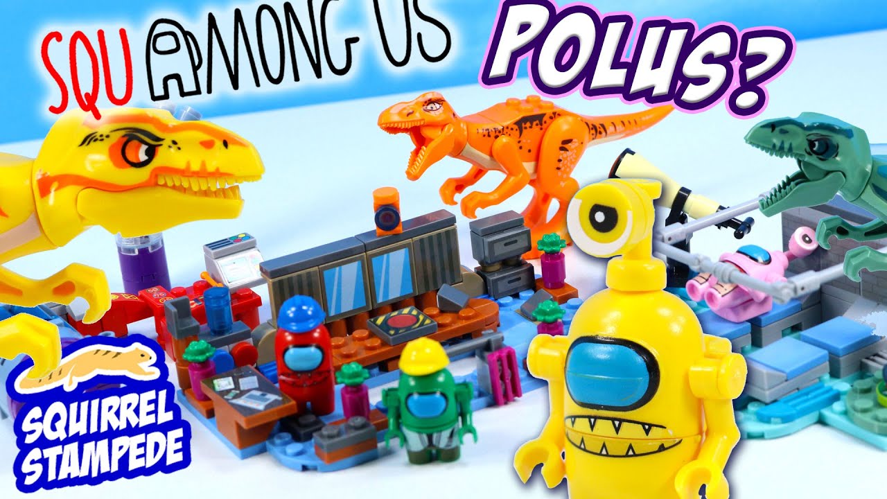 Карта «Among Us Brick Build Polus» с товарищами по команде против динозавров?