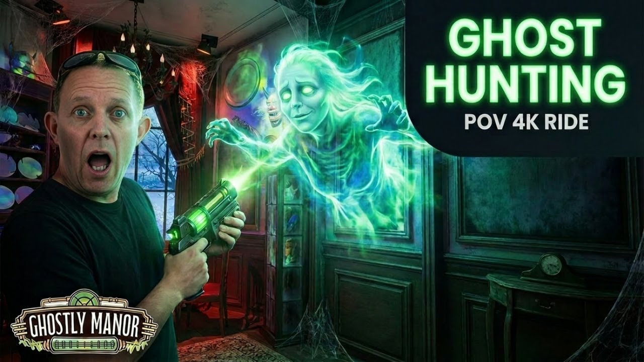 Ghost Hunting on the Brand New Ghostly Manor Paultons Park On Ride POV 4K