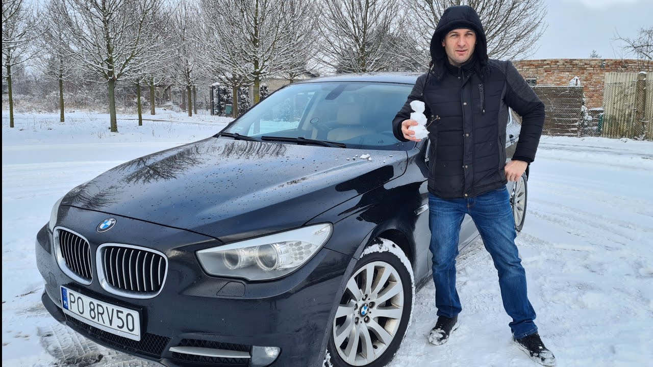 Testuje BMW GT5 * czy się przewr&oacute;ci na bok ? * zabawa na śniegu