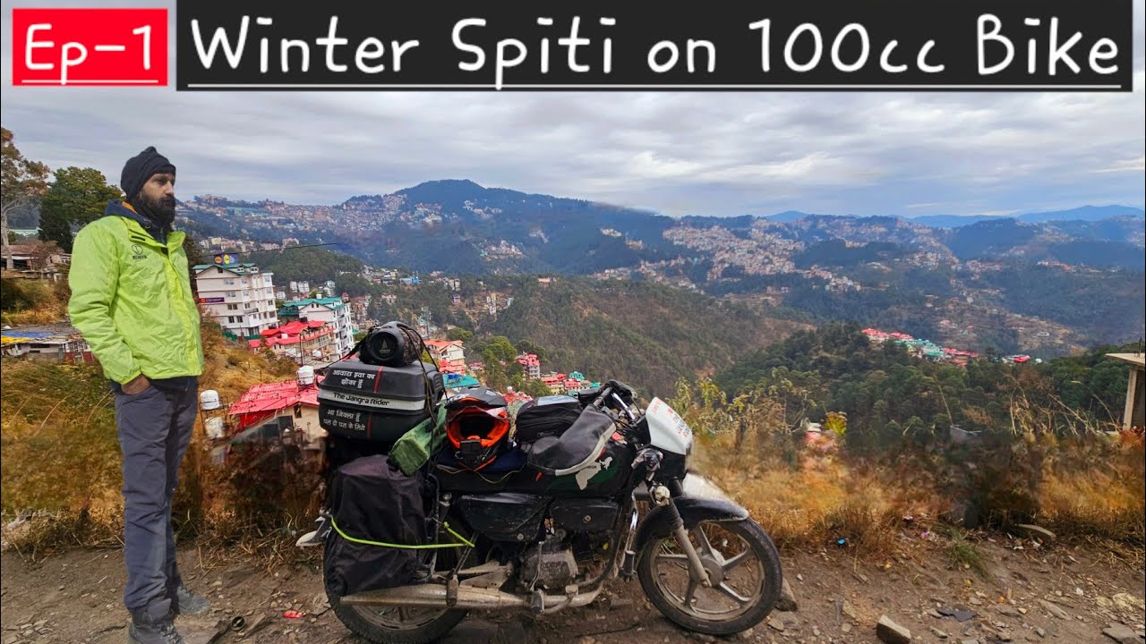 2.0 Winter White Spiti on 100cc Bike Hero Splendor Plus | Winter Spiti Expedition 2025 | Shimla Kaza