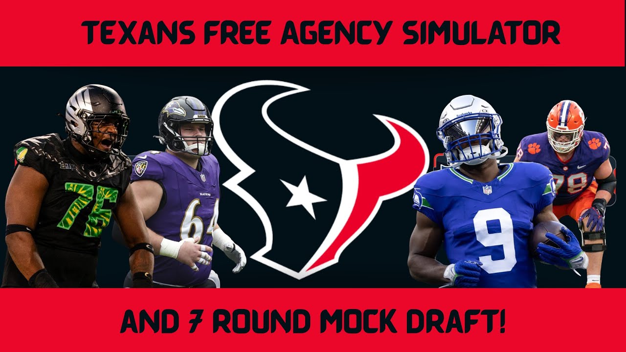 TEXANS GO OFFENSIVE LINE CRAZY IN FREE AGENCY AND THE DRAFT?? TEXANS OFFSEASON SIMULATOR!!