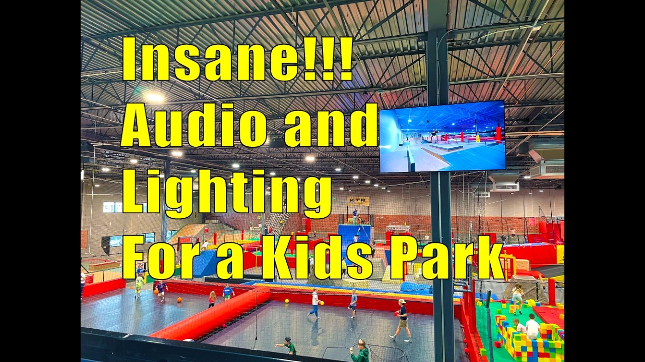 Audio Video and Lighting System for Indoor Skatepark / Trampoline Park