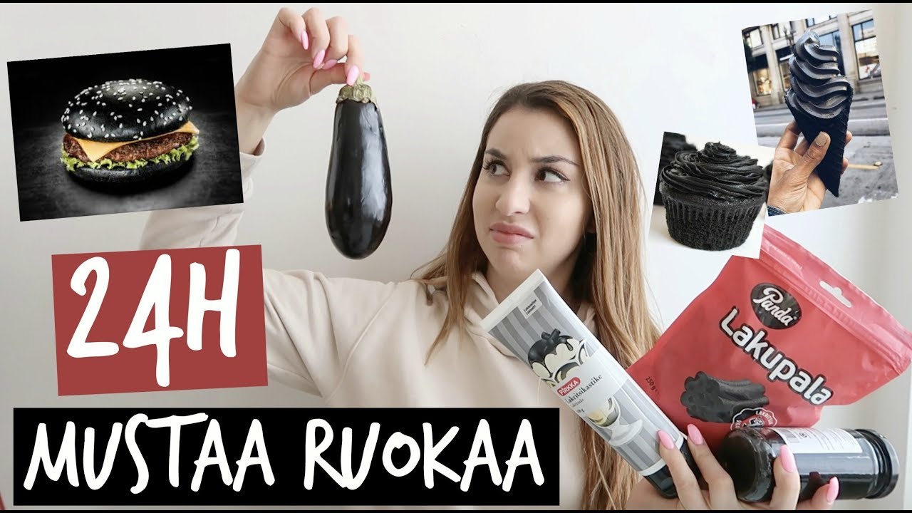 SÖIN 24H VAIN MUSTAA RUOKAA!