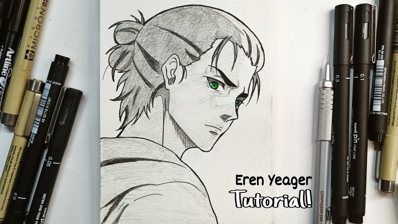 How to draw Eren Yeager from Attack on Titan || Season 4 || Anime Drawing | AOT