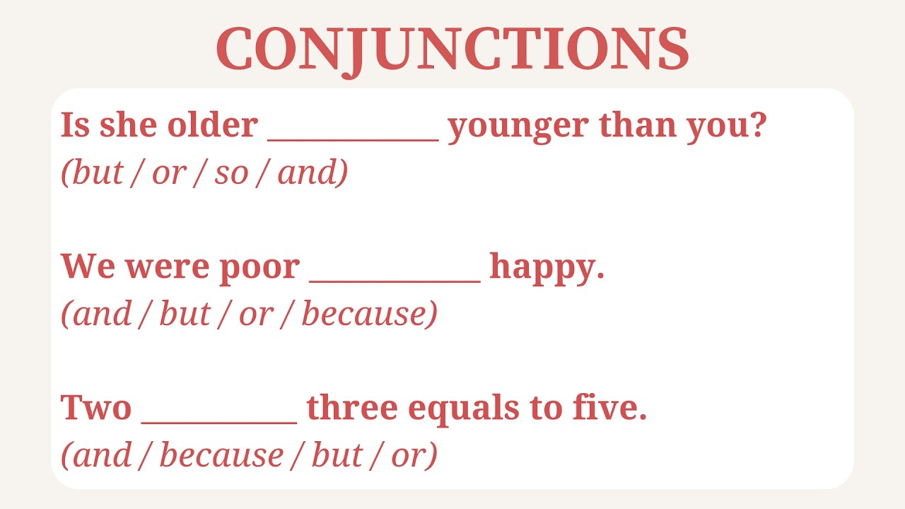 Fill in the Blanks with Conjunctions | Conjunctions Mock Test | Can You Score 20/20?