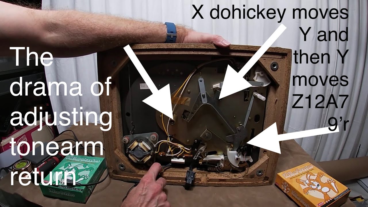 Adjusting tonearm return position on a mechanical turntable. Help, the auto return isn't working!